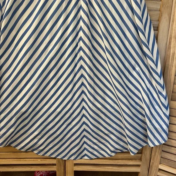 Tuckernuck Blue White Striped Portofino Midi Dress size 6